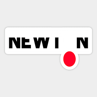 Newton black 85 Sticker